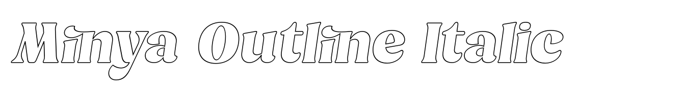 Minya Outline Italic
